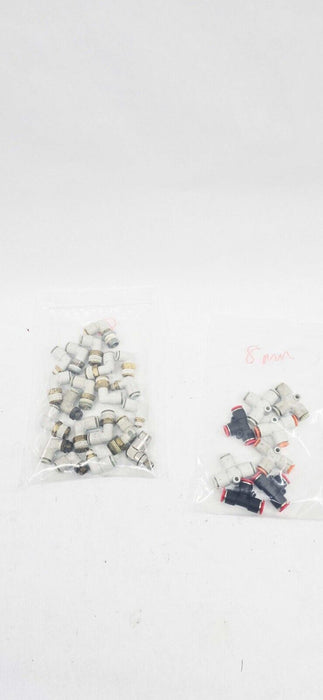 25+ 8MM Push-to-Connect Pneumatic Fittings Tee's, 90's 8MM