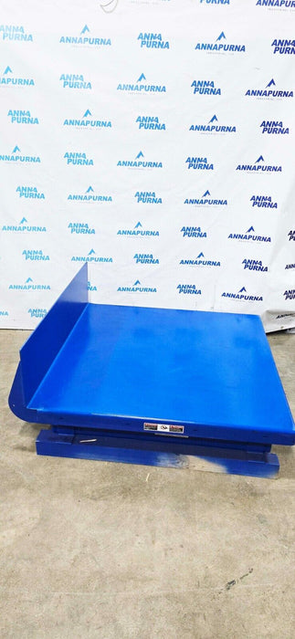Global Industrial UNI-4848-4-BLU-460 Scissor Lift & Tilt Table 4000 Lb. Capacity