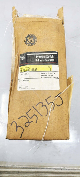 GE PRESSURE SWITCH BELLOWS OPERATED CAT CR127B1016AA3