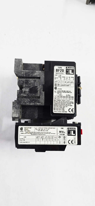 BF20 Lovato Contactor 40A 4 POLE 120V Coil with RF25.155 Back-UP Fuse
