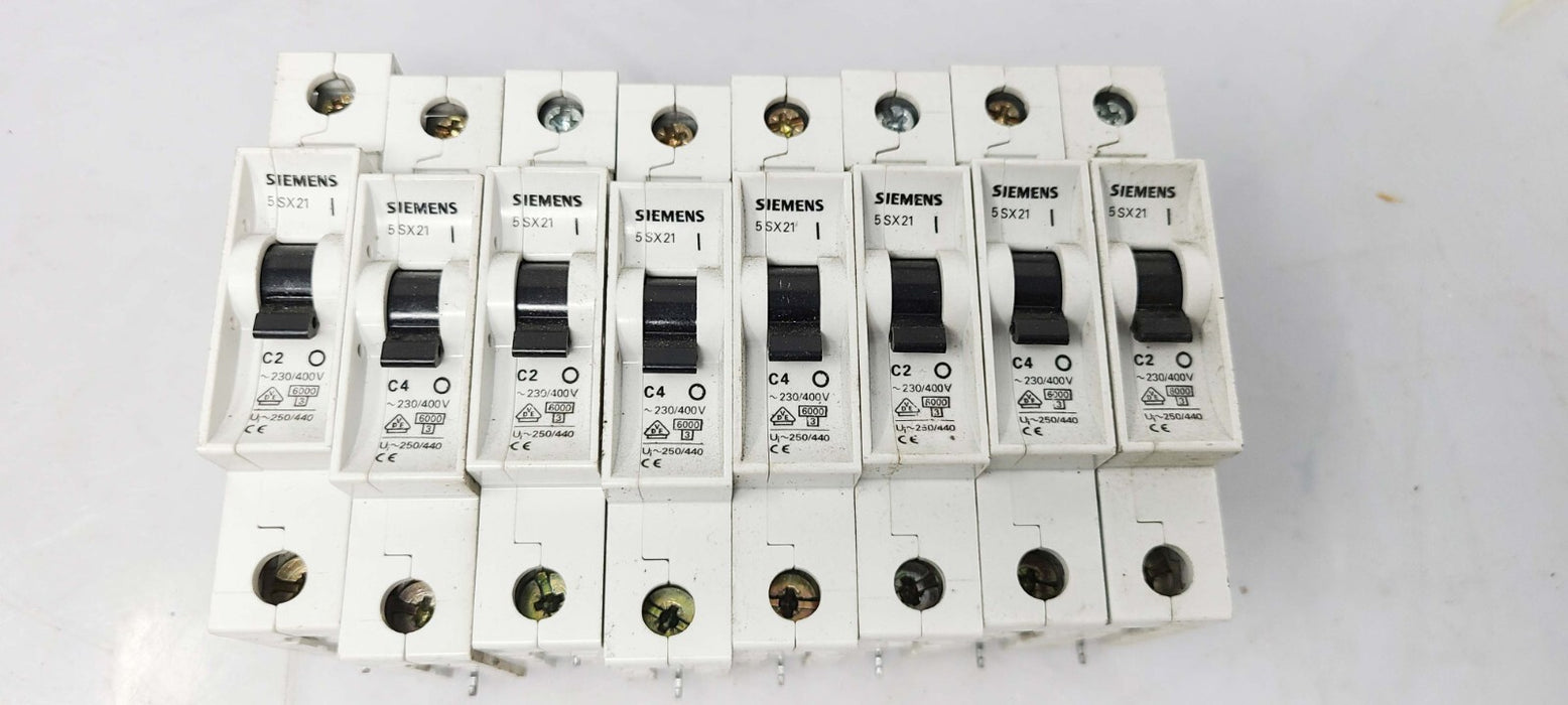 Pack of 8 - Siemens circuit breaker 5SX21