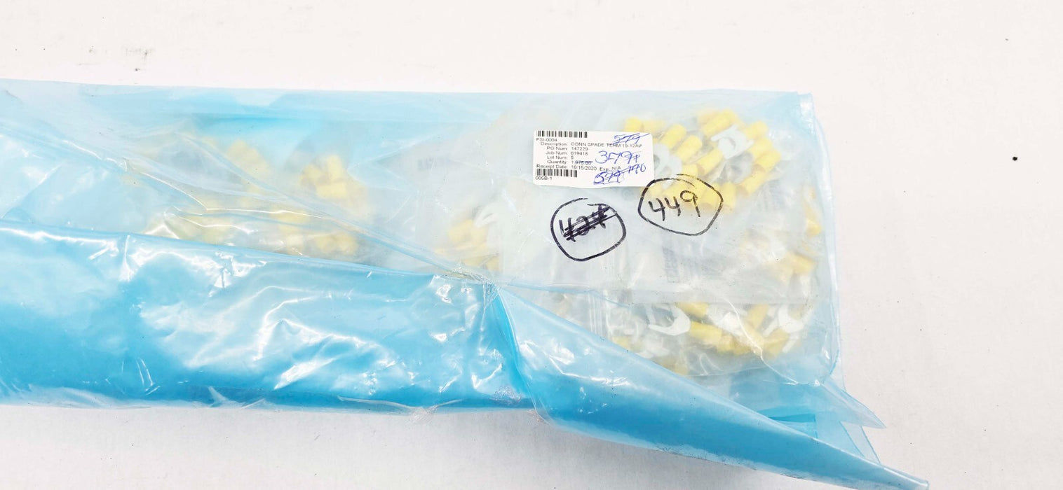 QTY 379 - 277-11141-ND 3240045 Phoenix Contact CONN SPADE TERM 10-12AWG M8 YEL
