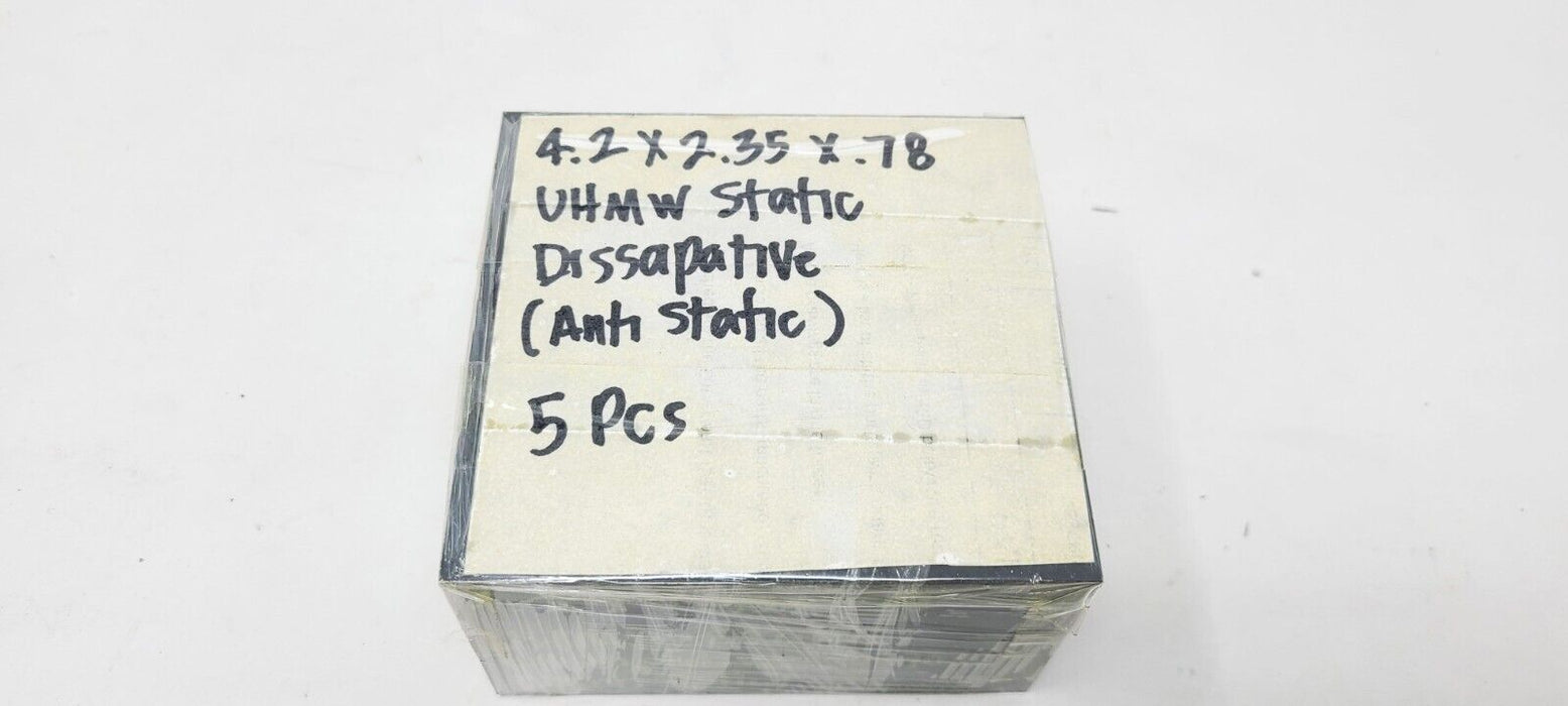 5 PIECES Tivar UHMW Static Dissipative 4.25" x 2.35" x .78"