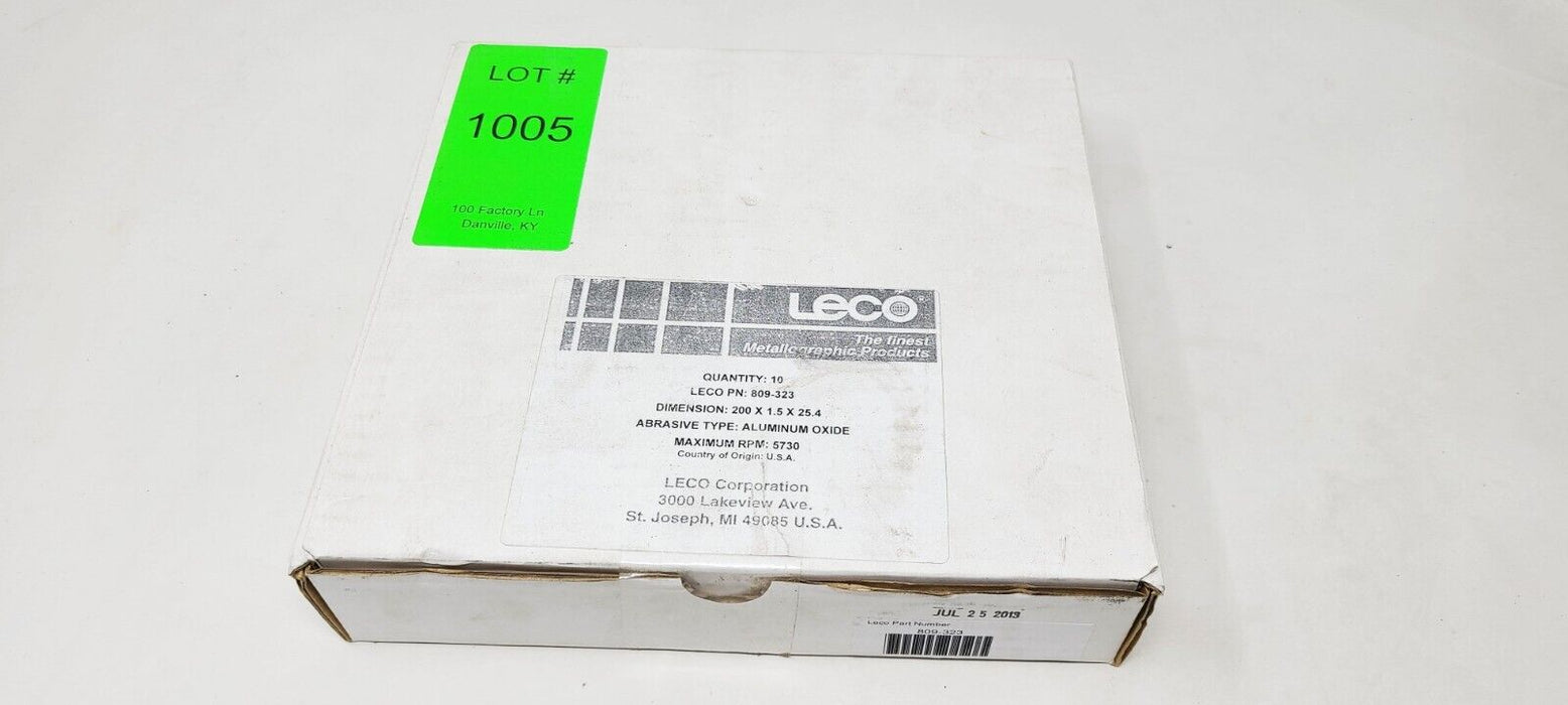 10 PACK - Leco 809-323 ABRASIVE ALUMINUM OXIDE CUT-OFF WHEEL 200 X 1.5 X 25.4