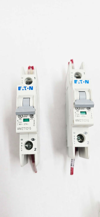 2 PACK - Eaton Cutler Hammer breakers Part # WMZTD15 15amp D curve