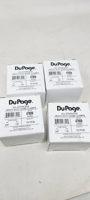 40 PIECES - Dupage All Stainless Heavy Duty Hose Clamp 47809 7/8" Max
