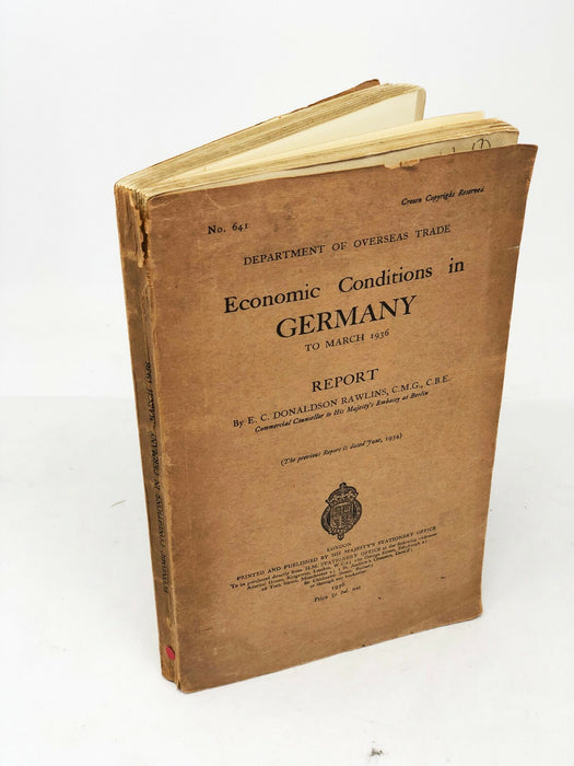 Economic Conditions in Germany to March 1936 Donaldson Rawlins, PRE WW2