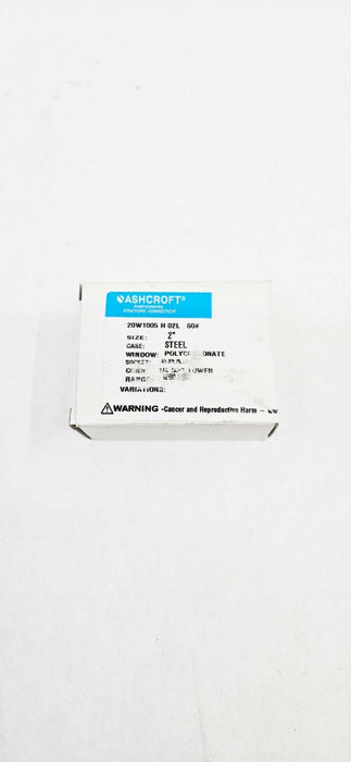 Ashcroft 20W1005 H 02L 60#-ADX Pressure Gauge, 1/4" NPT 60PSI 2" Face Steel Case