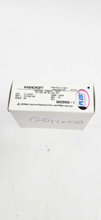 Ashcroft 25-1009-SW-02L-60# Industrial Pressure Gauge 2.5" 30220992-1