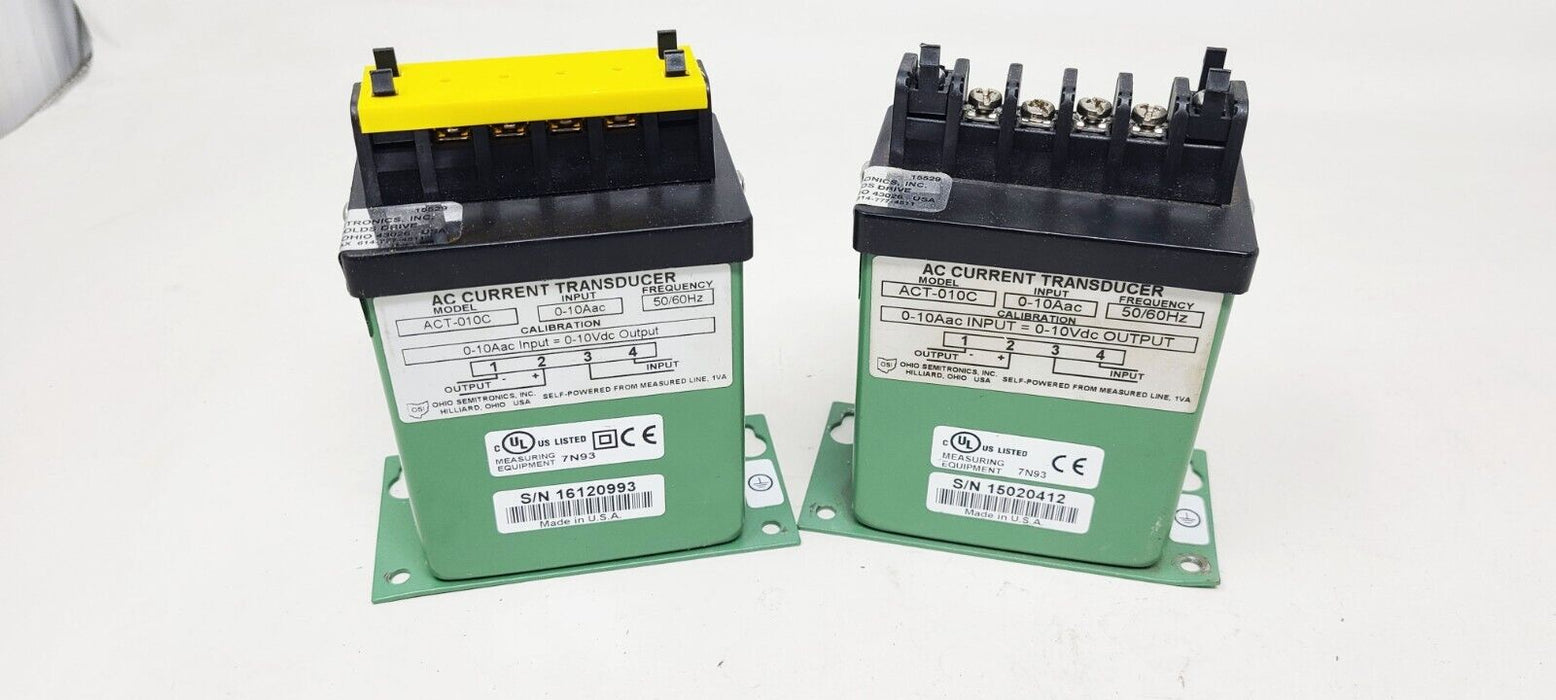 2 PACK - Flex-Core AC Current Transducer ACT-010C 0-10AAC Input = 0-10VDC Output