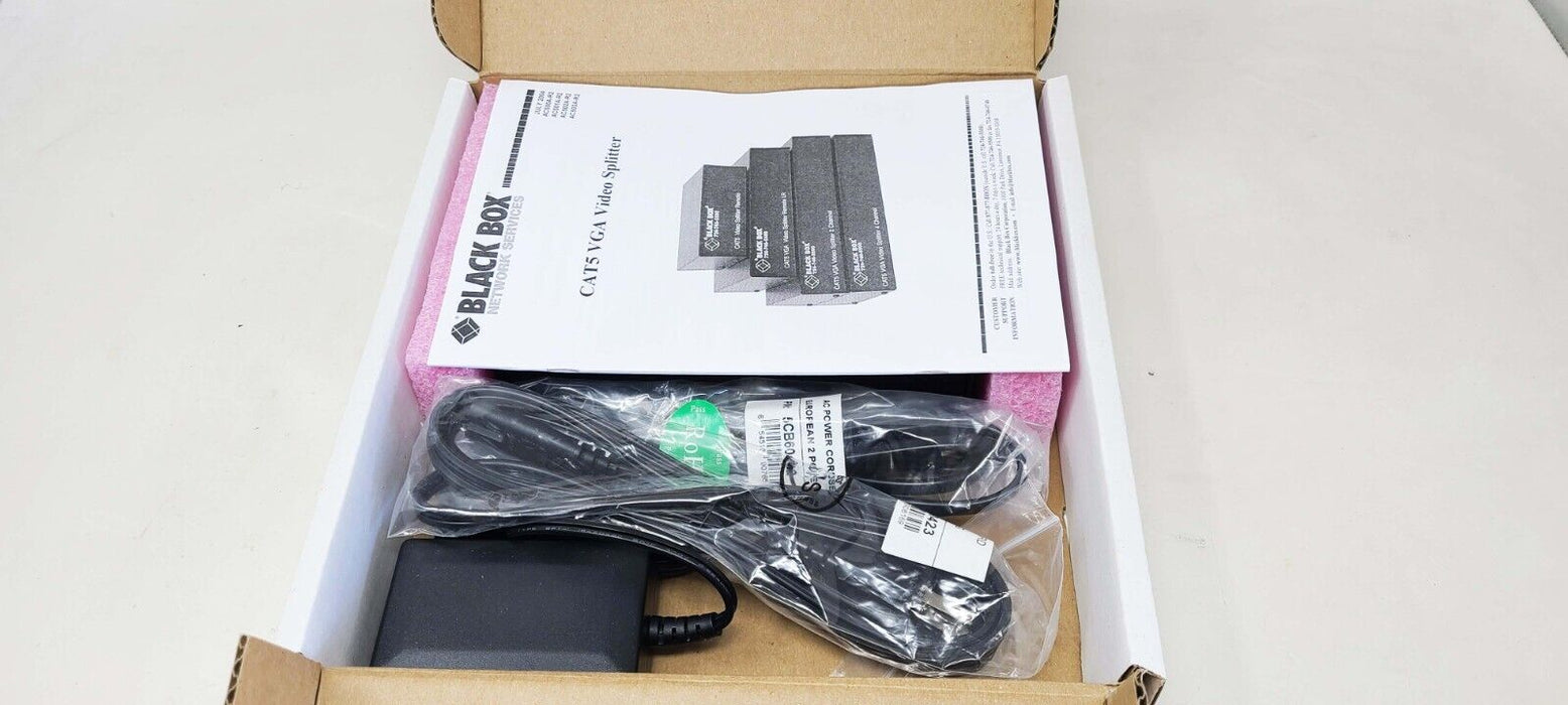Black Box AC503A-R2 CAT 5 VGA VIDEO SPLITTER REMOTE LR