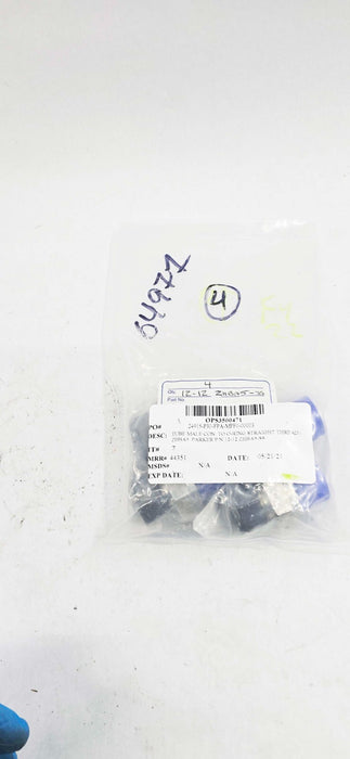4 PACK - Parker 12-12 ZHBA5-SS - CPI Inch Tube Male Connector to O-Ring