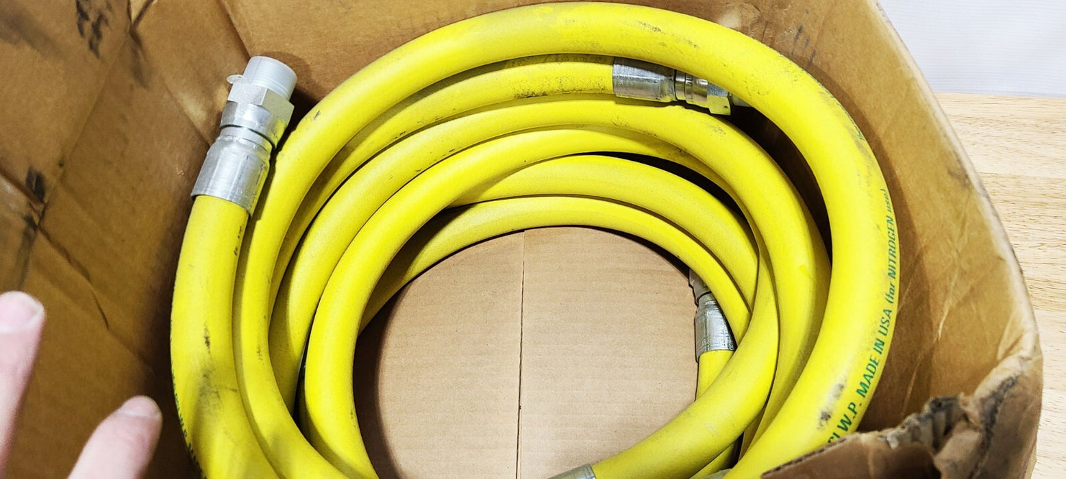 5 PACK - THERMOID GOLDENAIR YELLOW NON-CONDUCTIVE Nitrogen Hose 3/4" ID 350 PSI