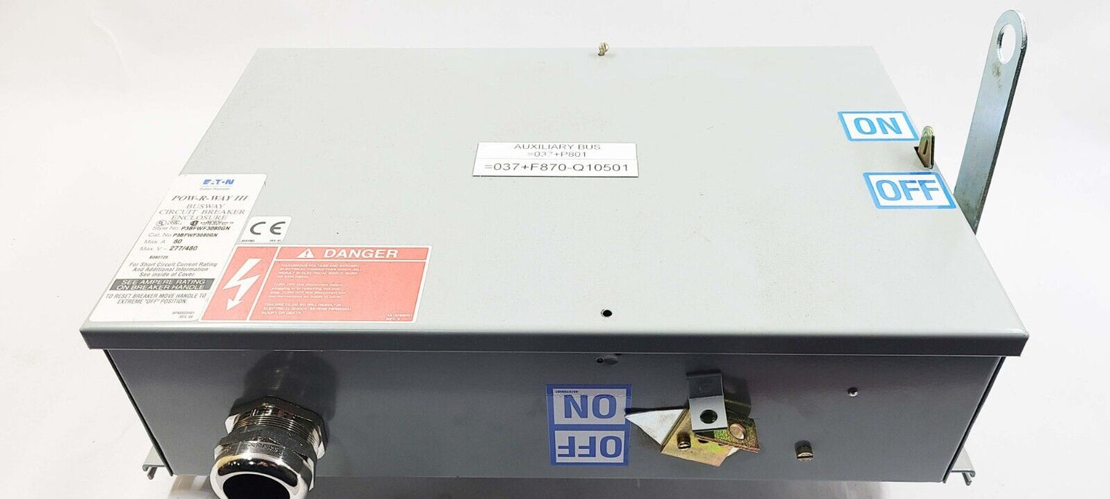 Eaton Cutler Hammer POW-R-WAY III P3BFWF3080GN Busway Circuit Breaker 80A