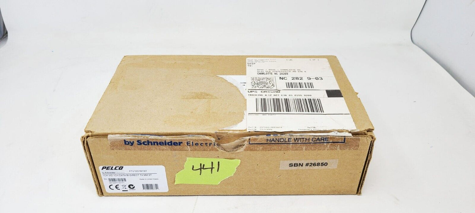 Pelco FTV10D1M1ST 1Channel Video Bi-Direct RX ST Connector, Multi-Mode Reciever