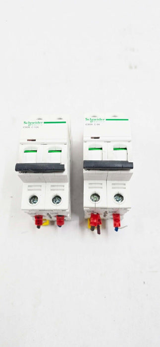 Schneider Electric IC60N C 10A & C 6A 2 pole Circuit Breaker