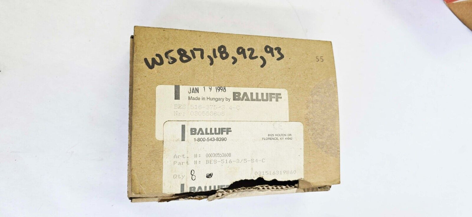 3 PACK - Balluff Proximity Sensor BES 516-375-S4-C