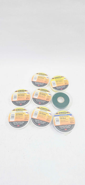 8 Rolls - 3M Scotch Vinyl Color Coding Electrical Tape 35 3/4" x 66 FT x .007"