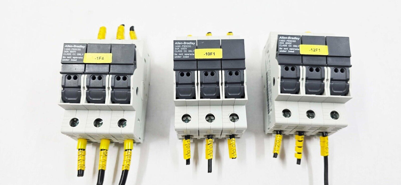 3 PACK - Allen-Bradley 1492-FB3C30 30A 600V Fuse Holder