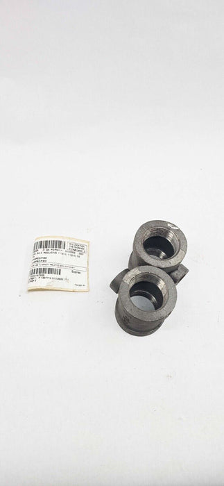 2 PACK - Anvil 0310524806 1-1/2" x 1-1/2" x 1/2" Reducing Black Iron Tee AAR