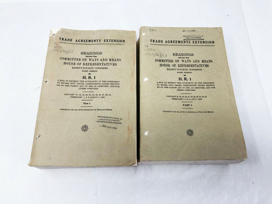 Trade Agreements Extensions 84th Congress 1955; Tariff Act 1930