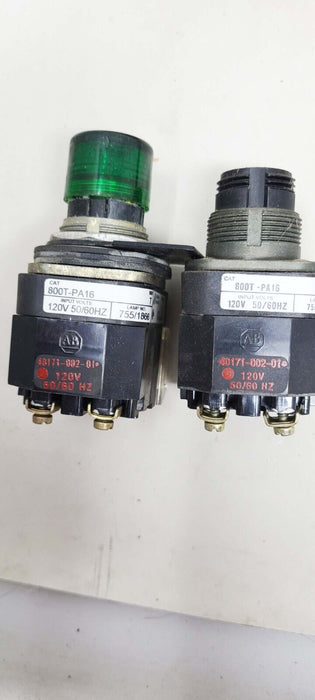 2 PACK - Allen-Bradley 800T-PA16 Ser T Green Push Button