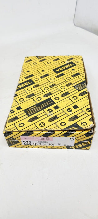 Pack of 6 Vessel Ball-Grip Screwdriver No.220 Phillips Head 2 x 100