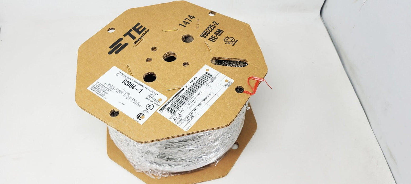 Roll 15,000 TE Connectivity Faston 62094-1 .110" Quick Connect Female 18-22 AWG