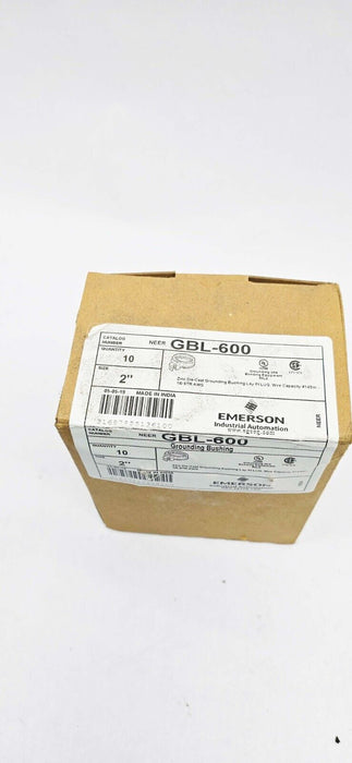 10 PIECES - Appleton Grounding Bushing, 2", Threaded, Insulated, Zinc