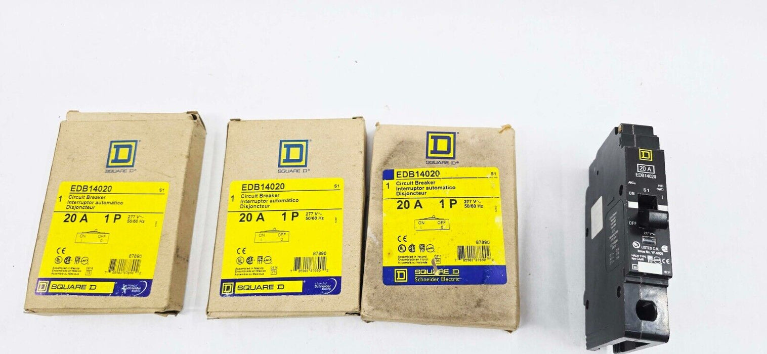 4 PACK - Square D EDB14020 Miniature Circuit Breaker