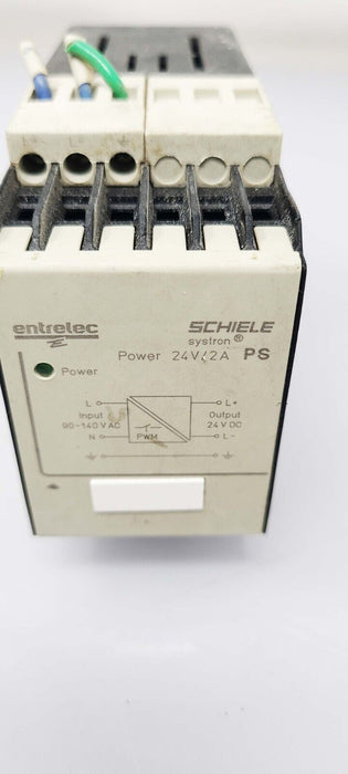 USED ENTRELEC SCHIELE PS SYSTRON POWER SUPPLY 24V/1A