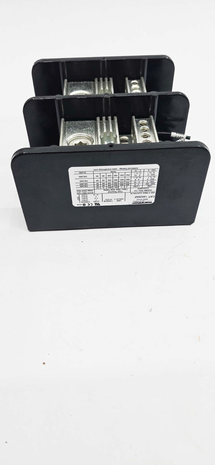 MARATHON 1452552 four-position panel power distribution block, 600V 380A, rocker switch terminals