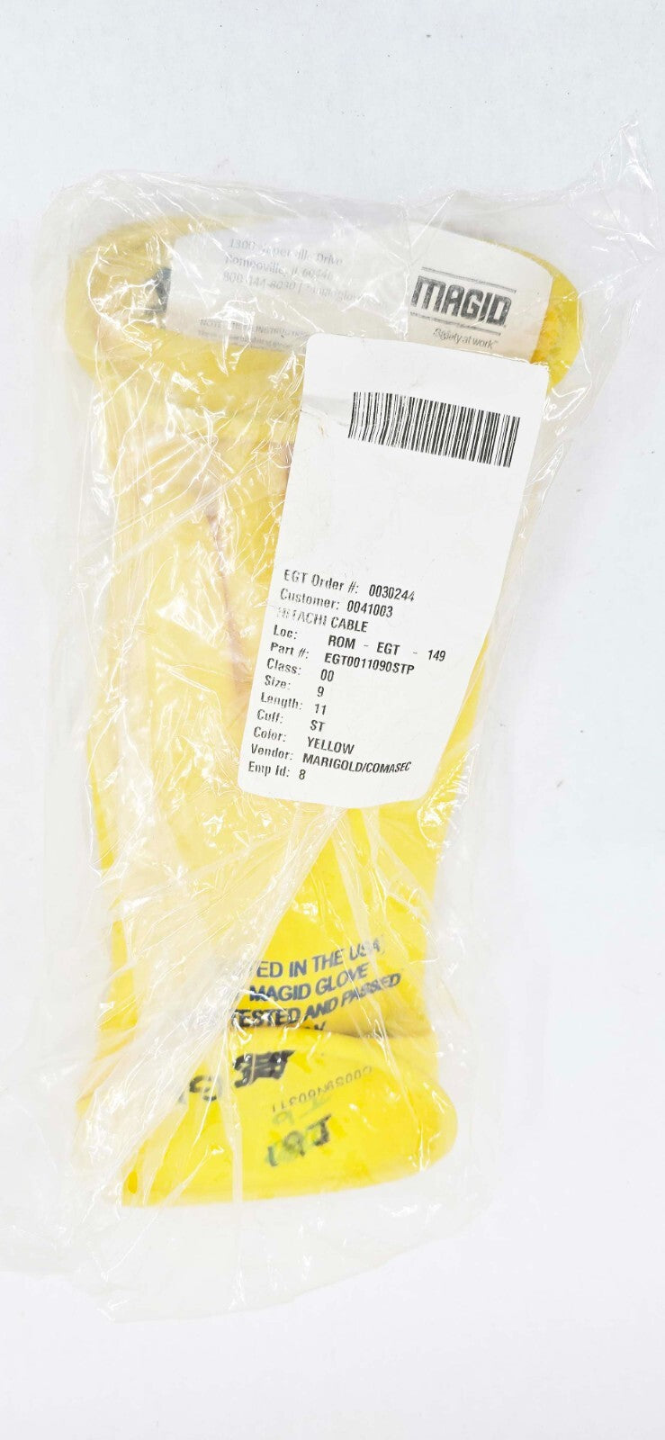 Marigold Electrical Gloves Yello Class 00 Size 9 ASTM D120 500V Max Ty marigold-electrical-gloves-yello-class-00-size-9-astm-d120-500v-max-ty