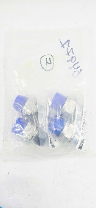 4 PACK - Parker 12-12 ZHBA5-SS - CPI Inch Tube Male Connector to O-Ring