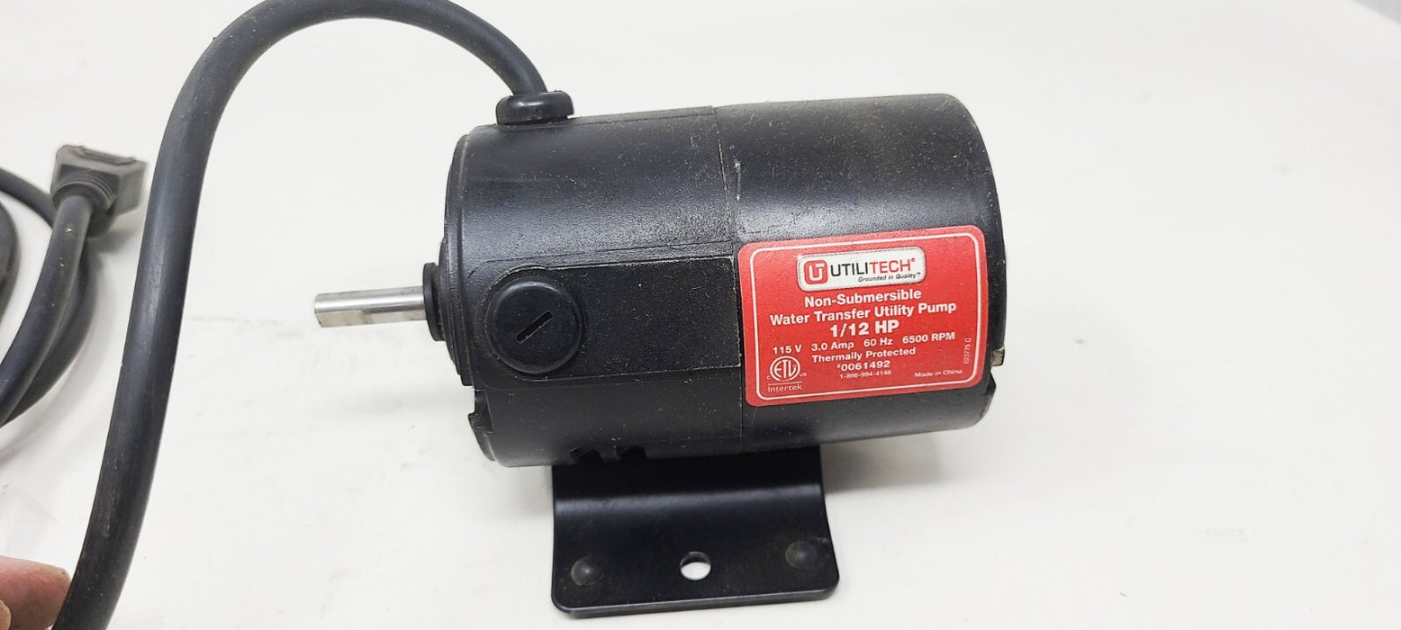 Utilitech 1/12 HP Transfer Utility Pump #0061492 115V 3.0 AMP