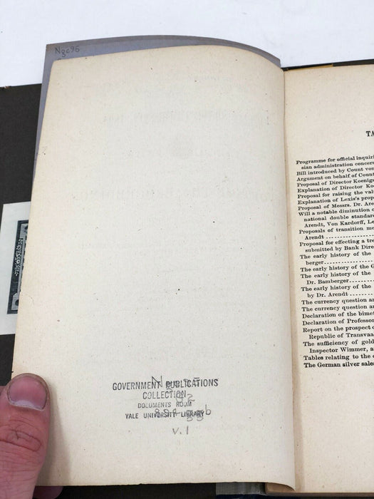 Berlin Silver Commission, 1894 by Germany Silberkommission Report 53rd Congress