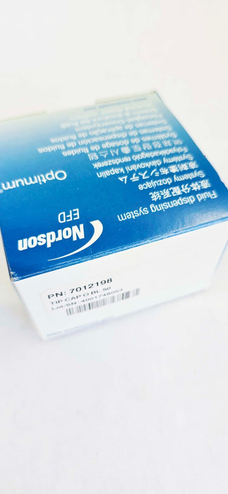 Nordson EFD 7012198 Tip Caps, for Optimum Syringe Barrel, Blue, 50/Box
