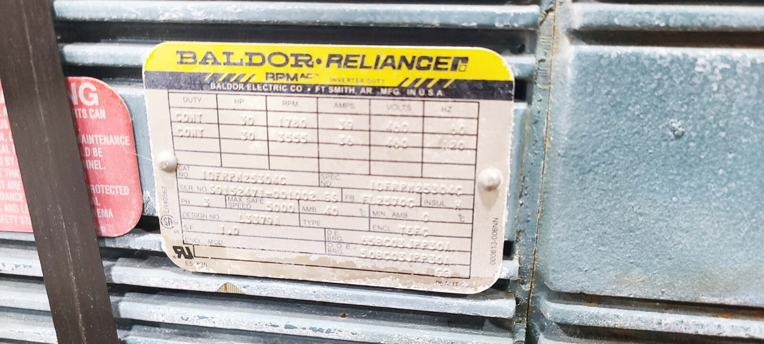 IDFRPM25304C - BALDOR 30 HP 1750 TEFC FL2570C (250TC), MOTOR