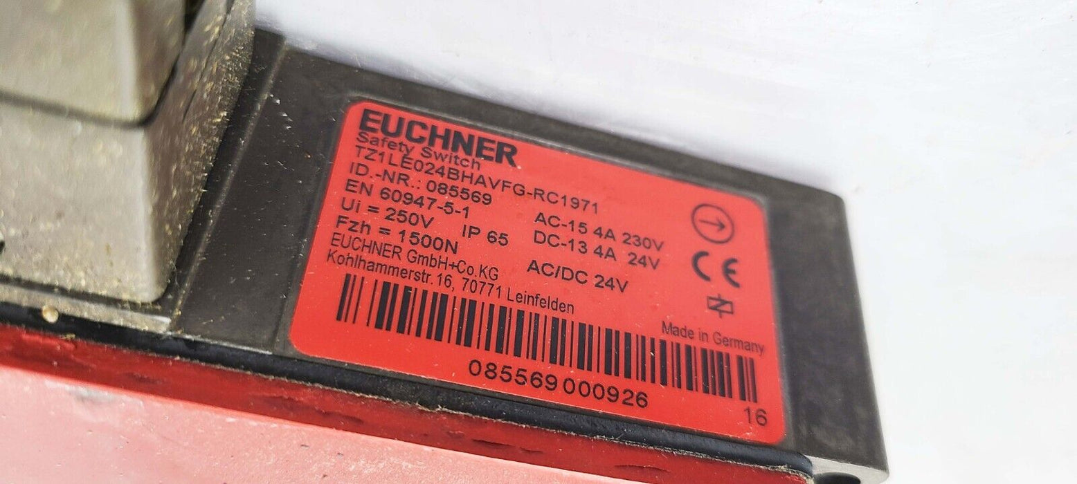 EUCHNER SAFETY SWITCH MODEL TZ1LE024BHAVFG-RC1971