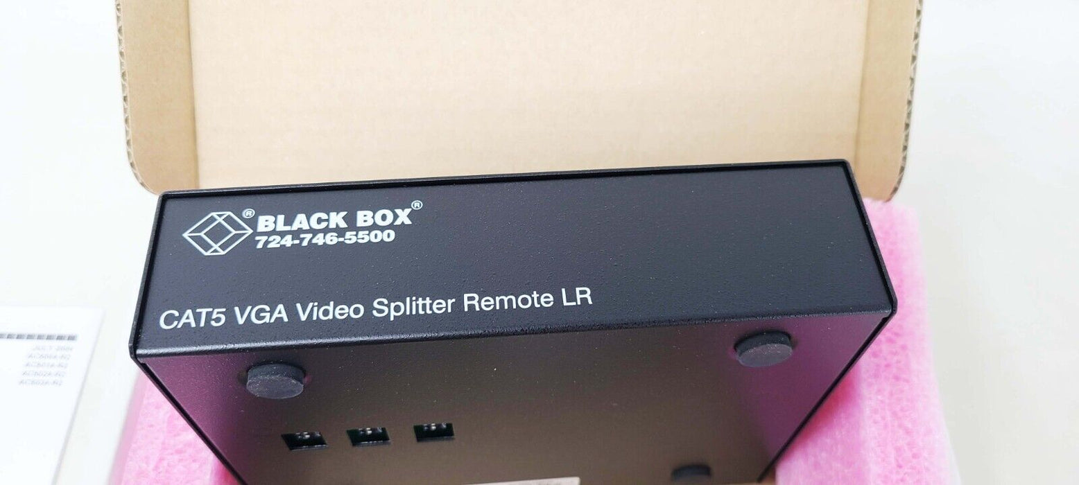 Black Box AC503A-R2 CAT 5 VGA VIDEO SPLITTER REMOTE LR