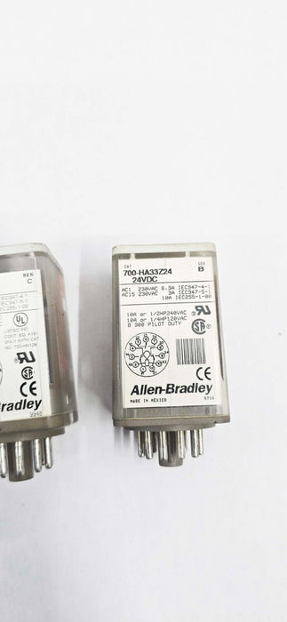 4 PACK - Allen Bradley 700-HA33Z24 SER B Relay 230VAC 10A