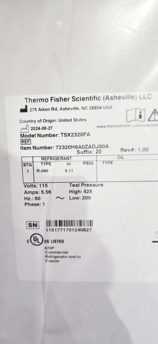 Thermo TSX2320FA High-Performance -20°C Manual Defrost Freezer