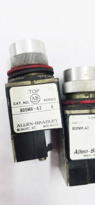 3 PACK - ALLEN-BRADLEY BLACK PUSH BUTTON SWITCHES 800MR-A2
