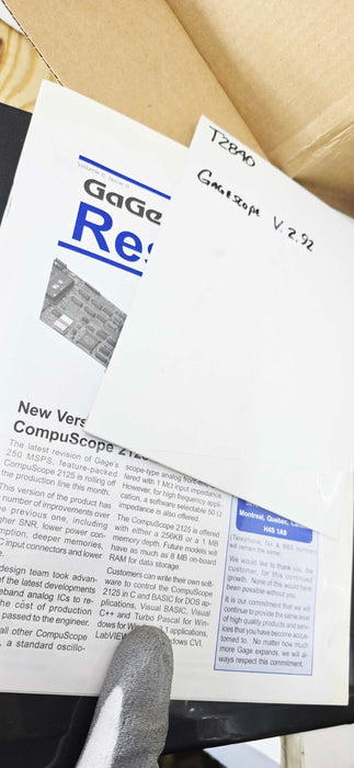 CompuScope 225 DynamicSignals / GaGe Analog Signal Digitizer ISA Module