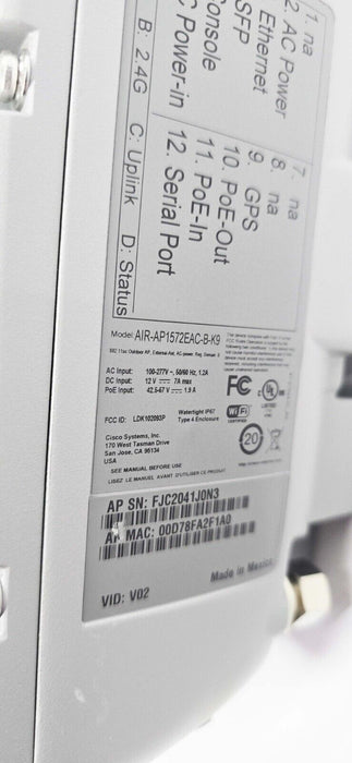Cisco AIR-AP1572EAC-B-K9 Dual-Band 802.11ac 4x4 MIMO Outdoor Wireless