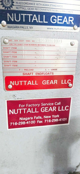Nuttall Gear Reduction Box - Model D13 - Ratio 5.965 to 1 - 400 HP