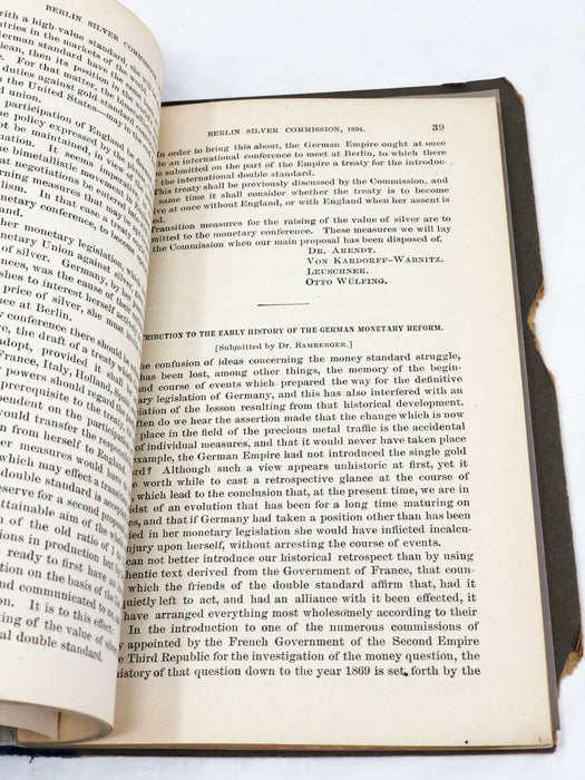 Berlin Silver Commission, 1894 by Germany Silberkommission Report 53rd Congress