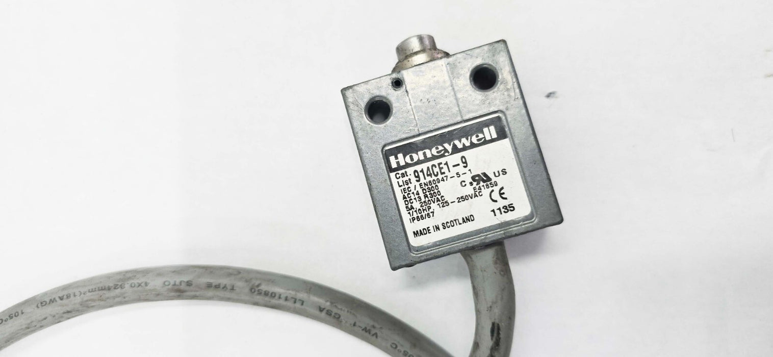 Lot of 5 - HONEYWELL LIMIT SWITCHES 914CE1-9, 914CE1-3, 914CE1-6