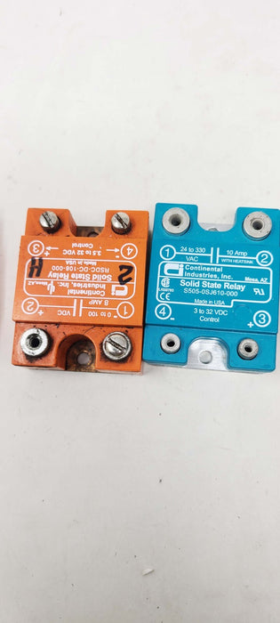 5 PACK - Continental Industries RSDC-DC-108-000 0-100V 8A Solid State Relay