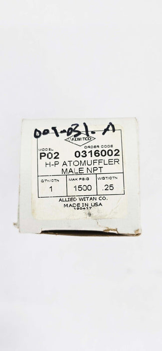ALWITCO P02 ATOMUFFLER 1/4" NPT.
